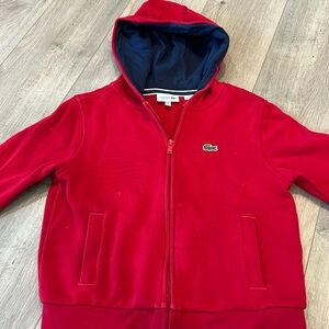 Lacoste red cotton fleece- size 8
